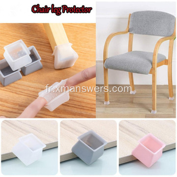 protecteurs de sol de couverture de jambe de chaise en silicone flexible sur mesure